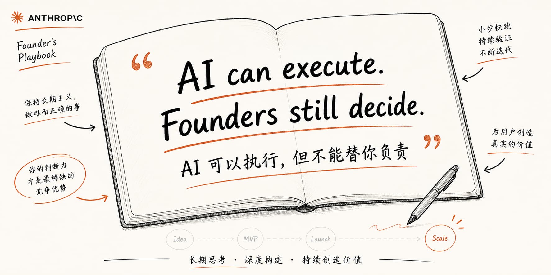 AI 可以执行,但判断仍由创始人负责